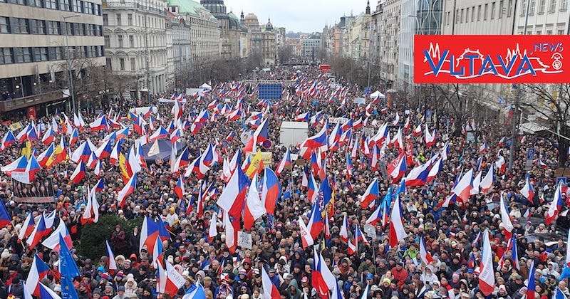 Vltava news Sobotn Demonstrace Na V clavsk m N m st 